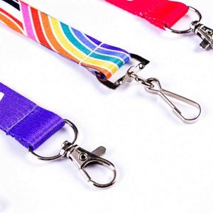 High Quality Customized Sublimation Fixed <b>Polyester</b> Printing ID Card Holder <b>Lanyard</b> with Hook - Product Image 6