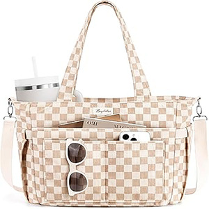 Bolso de Mano Impermeable de Poliéster para Mujer, Bolso Tote para Portátil con 17 Bolsillos, Ligero, para Maestras/Enfermeras, Biblia/Escuela/Viajes, Bandolera - Product Image 4