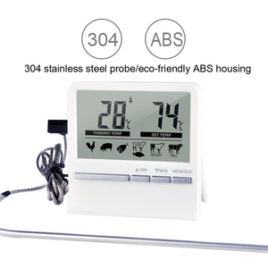 Nouveau thermomètre numérique de cuisine en métal pour barbecue, fumoir et grillades en acier inoxydable pour aliments - Product Image 2