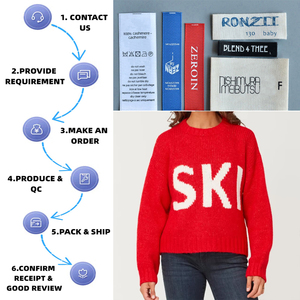 Personalized Womens Crewneck <strong>Jumper</strong> SKI Text Knitted Sweater Ski Chunky Sweater <strong>Jumper</strong> Cropped SKI <strong>Graphic</strong> Sweater - Product Image 2