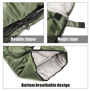 HOMFUL 3 Stagione di Campeggio Leggero Doppio <span class=keywords><strong>Sacco</strong></span> A <span class=keywords><strong>Pelo</strong></span> Impermeabile per la vita all'aria aperta e in viaggio - Product Image 3