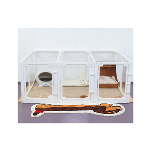 Cage pour chien, clôture pour animaux de compagnie, respirante et imperméable, barrière d'intérieur, isolation, hébergement à <span class=keywords><strong>domicile</strong></span>, maison pour chien sécurisée, quatre compartiments - Product Image 5