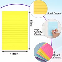 Note adhésive Note de message Ligne transversale Papier fluorescent Bloc-notes auto-adhésif Autocollant décoratif personnalisable