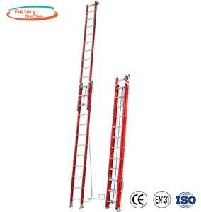<span class=keywords><strong>Escalera</strong></span> Telescópica <span class=keywords><strong>de</strong></span> Fibra <span class=keywords><strong>de</strong></span> Vidrio con Certificación CE EN131, No Conductiva, <span class=keywords><strong>de</strong></span> FRP, para Trabajos Eléctricos Industriales - Product Image 1