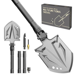 Pala multifunción para exteriores, plegable, de aleación de aluminio, portátil, con sierra y orificio para llave, para supervivencia en campamentos - Product Image 2