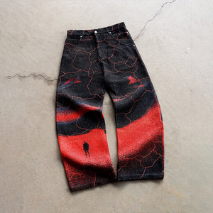 DiZNEW 2025 Design <span class=keywords><strong>Jeans</strong></span> larges pour hommes Impression laser Motifs personnalisables Impression numérique intégrale Camouflage Impression <span class=keywords><strong>Jeans</strong></span> larges pour hommes - Product Image 3