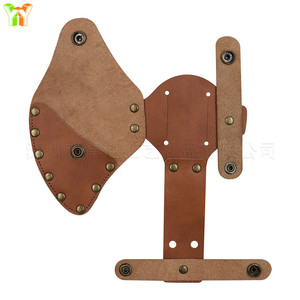 Funda protectora para hacha de exterior en stock, cubierta para hoja de hacha de tala, soporte para cintura, cuero genuino, martillo y hacha integrados - Product Image 1