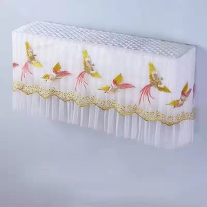 Housse de climatisation intérieure décorative pour fenêtre Protecteur de poussière Tissu dentelle Fournitures pour la maison Fixation murale <span class=keywords><strong>Mini</strong></span> Split - Product Image 4