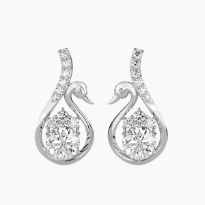 Boucles d'oreilles clous de luxe en diamant de laboratoire taille brillant rond, or 18 carats, certifiées IGI, bijoux de fête pour femme - Product Image 3