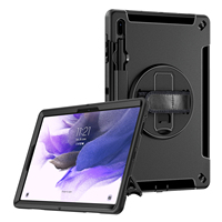 Étui robuste et léger pour tablette Samsung Tab S7 FE 12,4 pouces SM-T733 SM-T735 avec béquille rotative à 360° et emplacement pour stylet, résistant à l'usure