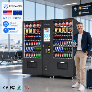 Distributeur automatique de boissons et de snacks RUNYANG personnalisé pour l'extérieur, avec écran tactile et monnayeur, doté d'un élévateur - Product Image 1