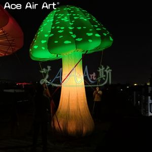 Belle plante de champignon gonflable incurvée modèle LED <span class=keywords><strong>d</strong></span>écorations de sol <span class=keywords><strong>d</strong></span>'événement de fête comprend un <span class=keywords><strong>jouet</strong></span> gonflable de publicité de ventilateur - Product Image 5