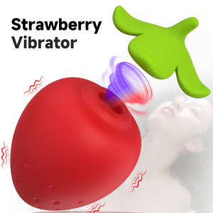 Regalos de San Valentín S-HANDE, Vibrador de Clítoris con Forma de <span class=keywords><strong>Fresa</strong></span>, Productos Sexuales Suaves, Juguete Sexual, Vibrador Vaginal con Forma de <span class=keywords><strong>Fresa</strong></span> para Mujer - Product Image 1