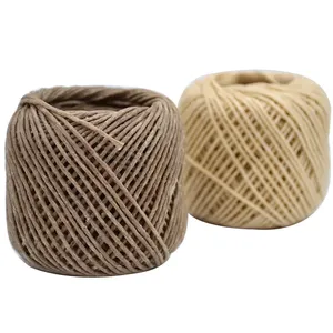 Hot Selling Safety Flameless Candle Wick Vintage Yellow Brown Hemp Rope Durable 100% Organic Hemp Wick