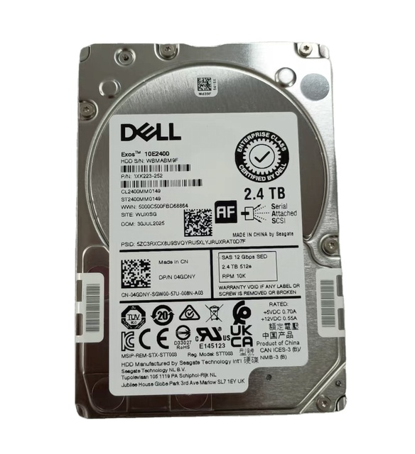 04GDNY 2.4TB 10K SAS 12Gb 2.5inch SED  Hard Drives