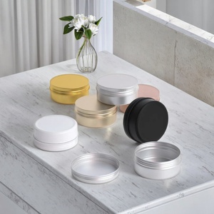 Envase Redondo de Aluminio de 100 ml para Bálsamo Labial, Envase para Pomada, Tarro Cosmético de Aluminio - Product Image 1