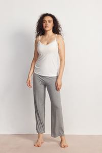 Conjunto de Pijama para <span class=keywords><strong>Mujer</strong></span> con Camisola de Tirantes Finos de Encaje y Pantalones Largos, Ropa de Dormir Suave al Tacto - Product Image 3