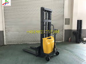 Pasillos estrechos manual de la carretilla elevadora 1 ton 1,5 ton semi apilador eléctrico mini carretilla elevadora con ambos lados de las piernas hecho en china para la elevación - Product Image 6