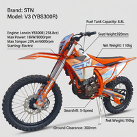 Moto tout-terrain STN V3 Ya300R 300cc, 4 temps, enduro, course hors route, motocross, liaison directe OEM