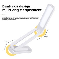 Lámpara de Mesa LED Solar Apilable al 70% con Batería de Larga Duración, Protección Ocular, Portátil para Dormitorio