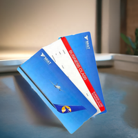 Service d'impression d'étiquettes personnalisées pour passeport et carte d'embarquement, papier offset, taille personnalisée, couleur CMJN