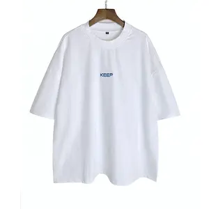 Erkekler için tshirt özelleştirmek ekip boyun örnek t-shirt 2024 tshirt nakış özel pima pamuk serigrafi boy kutu tshirt