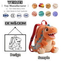 Sacs à dos en peluche à double sangle sur le thème des dinosaures, personnalisés, style rugissant, adaptés à tous les âges, vente en gros de sacs à dos en peluche de dinosaures