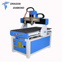 Routeur CNC de bureau 6090 à double broche 2,2 kW refroidi par eau, petite machine CNC 60*90CM