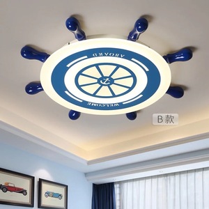Lampe de dôme de gouvernail, chambre d'enfant, style méditerranéen, LED, œil, chambre à coucher, étude, maternelle, lustre - Product Image 2