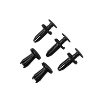 Clips de fixation en plastique noir à pression pour voiture, attaches universelles pour garnitures de carrosserie, rivets pour pare-chocs, ailes et panneaux intérieurs