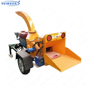 Neweek chất lượng cao di chuyển sân sau cành cây chipper cây chi nhánh máy nghiền gỗ log shredder