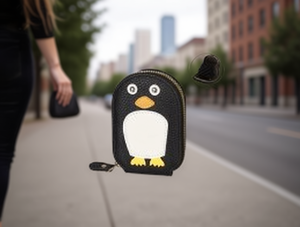 กระเป๋าเป๊ะอิงค์รูปเพนกวิน 7 นิ้ว ปิดด้วยซิป พิมพ์ลายการ์ตูน กระเป๋ามินิสำหรับผู้หญิง สะพายมือได้ทุกฤดูกาล - Product Image 2