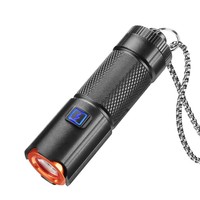 Mini lampe torche magnétique multifonctionnelle longue portée, charge rapide TYPE-C, en alliage d'aluminium, lampe torche puissante