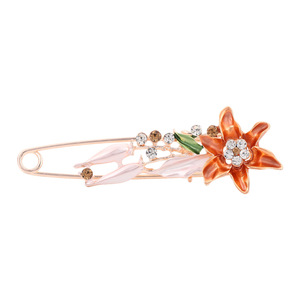 Broche de Flor de Moda de Aleación de Zinc 8x1.8cm con Engaste de Garra para Bufanda, Regalo - Product Image 5