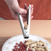 Roestvrijstalen Handmatige Pindascheller Metalen Kastanje Notensnijder Met Walnoot Opening Pecannoot Cracker Voor Gepelde Pinda 'S