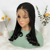 Jennifer vendeurs de gros de perruques tressées sans colle perruques tressées Full Lace cheveux humains pour femmes perruque tressée transparente Lace Front