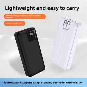 <span class=keywords><strong>Batterie</strong></span> <span class=keywords><strong>externe</strong></span> 20 000 mAh légère et fine avec écran LED, grande capacité, charge rapide 15W, modèle 2 Type-C - Product Image 5