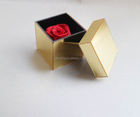 Petite boîte à fleurs en miroir rose personnaliser Mini 1 trou boîte à miroir acrylique Offre Spéciale 2019 mode boîte à miroir cadeau de mariage en or rose