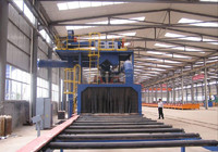 Machine de sablage à convoyeur à rouleaux pour tôles d'acier/poutres en I/profils en acier JICHUAN - Haute productivité, dimensions personnalisables