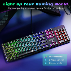 Teclado Mecánico para Juegos <span class=keywords><strong>Redragon</strong></span> K671 con Cable, Teclas PBT de Doble Inyección, Interruptores Rojos Intercambiables en Caliente, Anti-Ghosting - Product Image 2