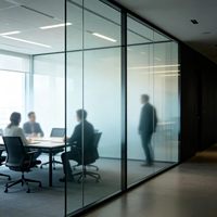 Verre trempé miroir unidirectionnel, verre de confidentialité personnalisé pour cloison de bureau, studio d'enregistrement et salle d'observation