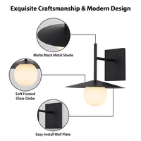 Applique murale LED moderne en fer, lumière blanc chaud 3500K, pour intérieur/extérieur, jardin, escalier, chambre élégante, éclairage de chevet