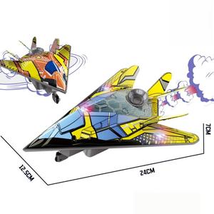 Avión de Combate RC de Aleación CD con Pulverizador de Niebla Fría y Luces LED, Juguete de Avión de Control Remoto de Metal con Rotación 360° <span class=keywords><strong>para</strong></span> Niños y <span class=keywords><strong>Adultos</strong></span> - Product Image 6
