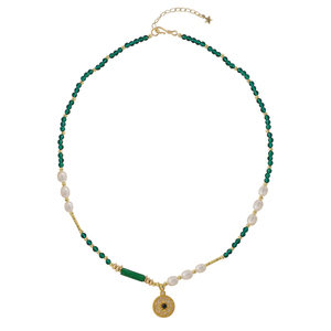 Collar de Perlas Naturales 1463 con Cadena de Ágata - Product Image 5