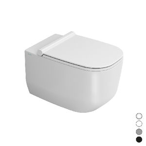 Cuvette de toilette suspendue sans rebord Alba, longueur 56 cm, noir mat - Product Image 3