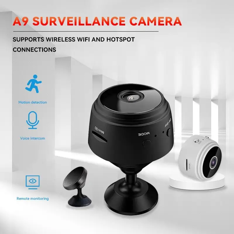 كاميرا A9 صغيرة واي فاي لاسلكية ، كاميرا مراقبة أمنية للمنزل الذكي للرضع والحيوانات الأليفة