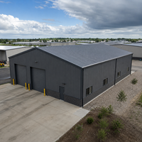 Entrepôt à structure en acier à travée libre conforme EN 1090, atelier métallique préfabriqué étanche, bâtiment de stockage, garage, hangar