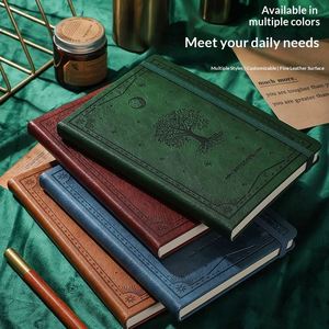 <b>A5</b> Business Strap <b>Diary</b> Notebook Custom Logo Embossed Leather Cover Thickened Cross-Border Waistband Portable Gift Model 02 - Product Image 1
