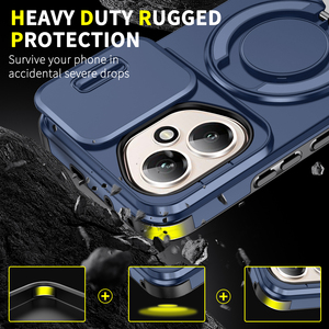 Étui de <span class=keywords><strong>téléphone</strong></span> hybride magnétique Azlefo en TPU+PC, design blindé, pour <span class=keywords><strong>Honor</strong></span> X6c/X9C 200/400 Pro, antichoc avec béquille rotative à 360° - Product Image 2