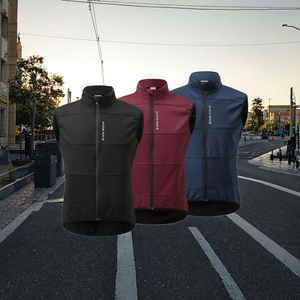 Gilet de cyclisme d'hiver pour homme WOSAWE, coupe-vent, imperméable, en polaire, pour VTT, vêtements de vélo, veste sans manches - Product Image 3